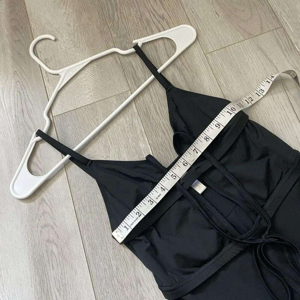 Fleur Du Mal Swimsuit cutout v cheeky one piece womens Black (xsmall) designer